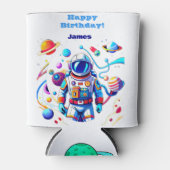 色カラフルの宇宙飛行士とはっきりした宇宙飛行士 缶クーラー (正面)