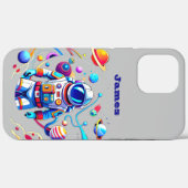 色カラフルの宇宙飛行士とはっきりした宇宙飛行士 Case-Mate iPhoneケース (裏面 (横))