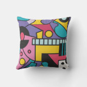 色カラフルの幾何違う形 クッション (裏面)