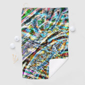 色カラフルの斑点が散らばって鮮やかいる ゴルフタオル (インサイチュ)