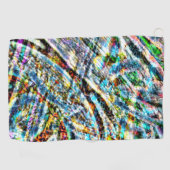 色カラフルの斑点が散らばって鮮やかいる ゴルフタオル (横)