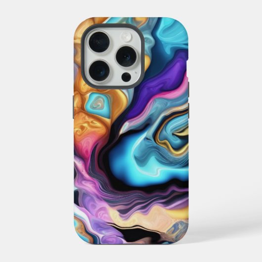 色カラフルの混合 iPhoneケース (裏面)