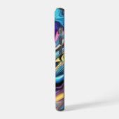 色カラフルの混合 iPhoneケース (左側面)