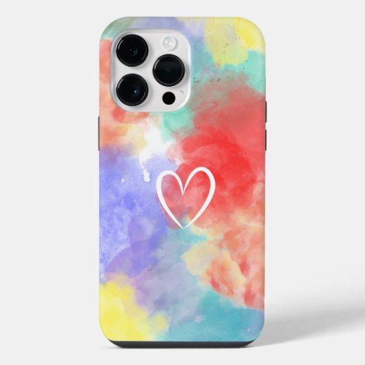 色カラフルはね iPhoneケース (裏面)