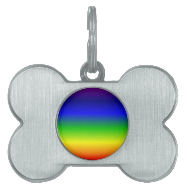 色カラフルデザカスタマイズイ ペットネームタグ (正面)