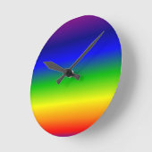 色カラフルデザカスタマイズイ ラウンド壁時計 (傾斜)