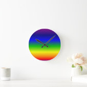 色カラフルデザカスタマイズイ ラウンド壁時計 (ホーム)
