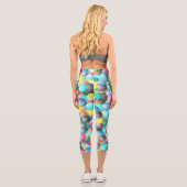色カラフル付数々のき吹き出し カプリレギンス (裏面)