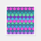 色カラフル数々のの人魚の誕生日パーティー スタンダードカクテルナプキン (正面)