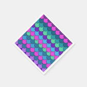 色カラフル数々のの人魚の誕生日パーティー スタンダードカクテルナプキン (角)