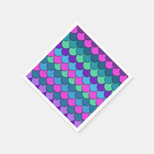 色カラフル数々のの人魚の誕生日パーティー スタンダードカクテルナプキン (角)