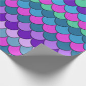 色カラフル数々のの人魚の誕生日パーティー ラッピングペーパー (角)