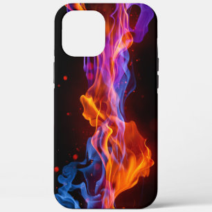 色カラフル数々のの炎 iPhone 12 PRO MAX ケース