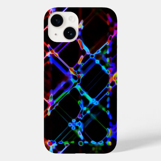 色カラフル数々のネオン線 Case-Mate iPhoneケース (裏面)