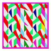 色カラフル柄 ポスター (正面)