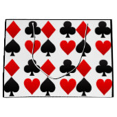 色カードデッキベガスのカスタムなハートかスペードのギフトバッグ ラージペーパーバッグ (正面)