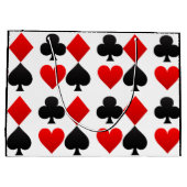 色カードデッキベガスのカスタムなハートかスペードのギフトバッグ ラージペーパーバッグ (裏面)