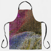 色ガラスの派手で素朴な溶けたスプラッシュ エプロン (正面)