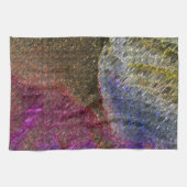 色ガラスの派手で素朴な溶けたスプラッシュ キッチンタオル (横)