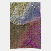 色ガラスの派手で素朴な溶けたスプラッシュ キッチンタオル (縦)