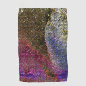 色ガラスの派手で素朴な溶けたスプラッシュ ゴルフタオル (正面)