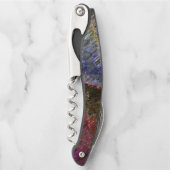 色ガラスの派手で素朴な溶けたスプラッシュ ソムリエナイフ (正面)