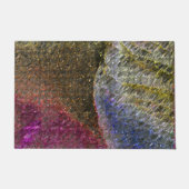 色ガラスの派手で素朴な溶けたスプラッシュ ドアマット (正面)