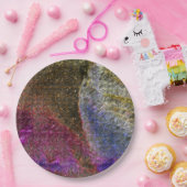 色ガラスの派手で素朴な溶けたスプラッシュ ペーパープレート (パーティー)