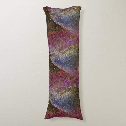 色ガラスの派手で素朴な溶けたスプラッシュ ボディピロー (正面縦)