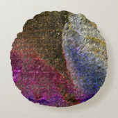色ガラスの派手で素朴な溶けたスプラッシュ ラウンドクッション (正面)