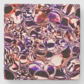 色ガラスや石の大切泡？ ストーンコースター (正面)