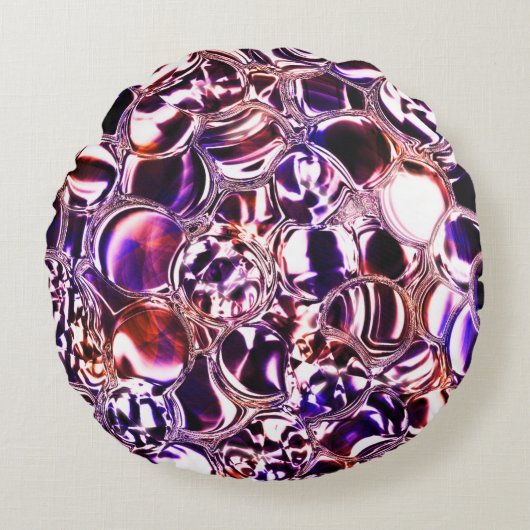 色ガラスや石の大切泡？ ラウンドクッション (正面)