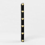 色ガーリーのゴシック金ゴールド無地のハート Case-Mate iPhoneケース (裏面/右)