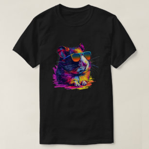 色クールのサングラス数々のouで見えるハムスター tシャツ