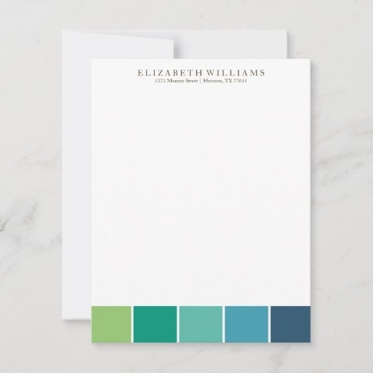 色クールブロックサンキューカード 招待状 (正面)