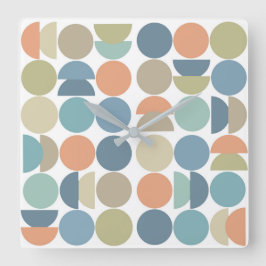 色クール図形抽象芸術 スクエア壁時計