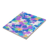 色クール抽象芸術絵を描（ばちゃばちゃ）跳ねる、ブラー タイル (側面)