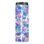 色クール抽象芸術絵を描（ばちゃばちゃ）跳ねる、ブラー タンブラー (裏面)