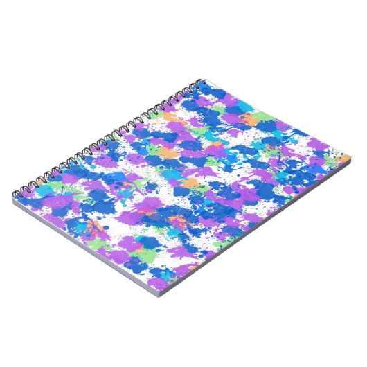 色クール抽象芸術絵を描(ばちゃばちゃ)跳ねる、ブラー ノートブック (左側)