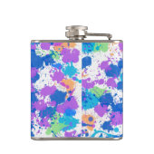 色クール抽象芸術絵を描（ばちゃばちゃ）跳ねる、ブラー フラスク (裏面)