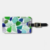 色クール海ガラス旅行荷物タグ ラゲッジタグ (正面横)
