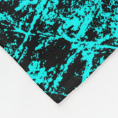 色グランジターコイズの背景ハーフトーン要素 フリースブランケット (角)
