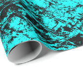 色グランジターコイズの背景。ハーフトーン要素 ラッピングペーパー (ロールコーナー)