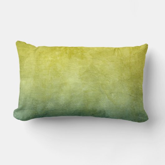 色グランジ – 黄と青 ランバークッション (正面)