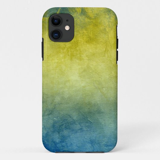 色グランジ – 黄と青 Case-Mate iPhoneケース (裏面)