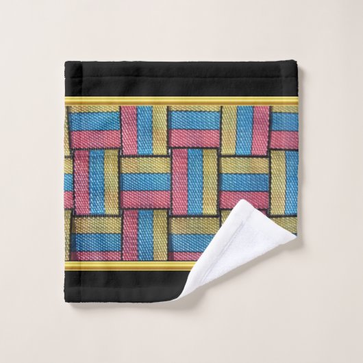 色コンテンポラリーの数々の抽象芸術 バスタオルセット (ウォッシュタオル)