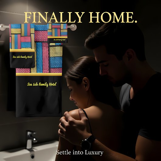 色コンテンポラリーの数々の抽象芸術 バスタオルセット