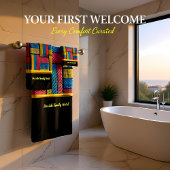 色コンテンポラリーの数々の抽象芸術 バスタオルセット