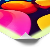 色サイケデリックの渦 ポスター (コーナー)