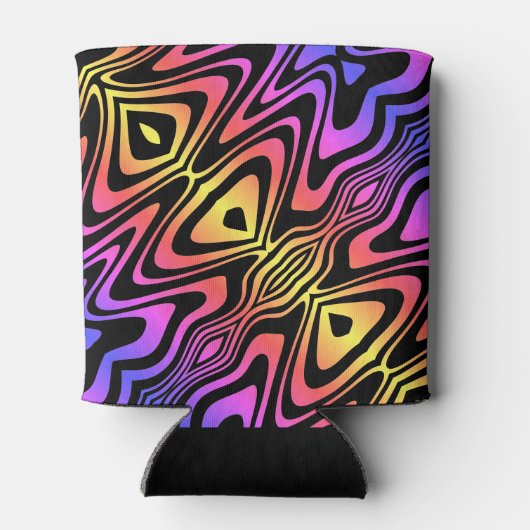 色サイケデリック数々のクーラーボックス 缶クーラー (裏面)